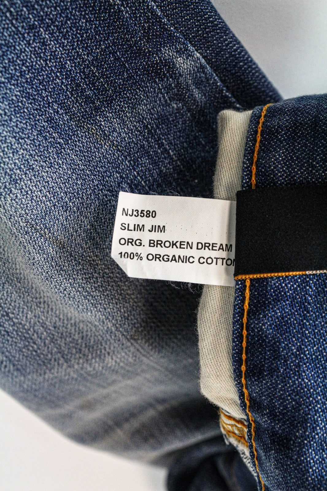 NUDIE JEANS Slim Jim Broken Dream Men's Jeans W29/L32 Blue Slim Non-Stretch