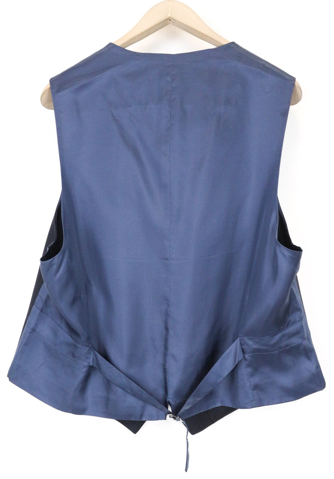 SUITSUPPLY Ferrara Men's Waistcoat UK48S Blue Pure Wool V-Neck Slim Formal Cut