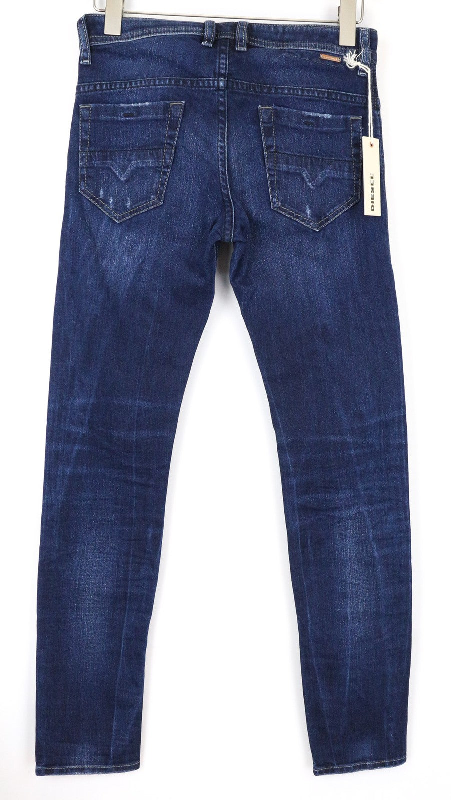 DIESEL Thommer 084VH Men's Jeans W28/L32 Blue Slim Cotton Ripped Washed Fit