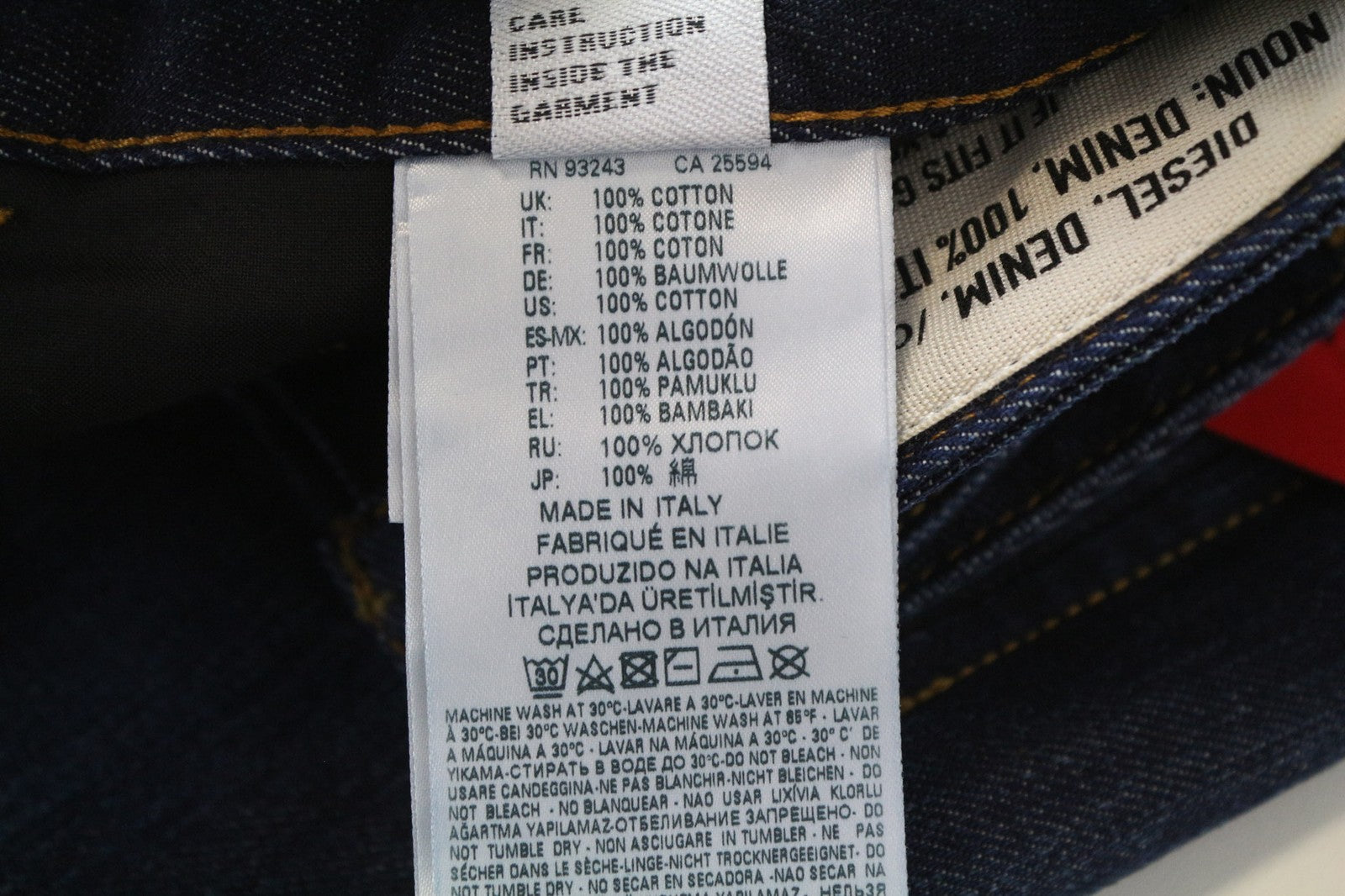 DIESEL D-Ligenz 088AN vyriški džinsai W38/L32 tamsiai mėlyni, skalbti, laisvo kirpimo, grynos medvilnės 