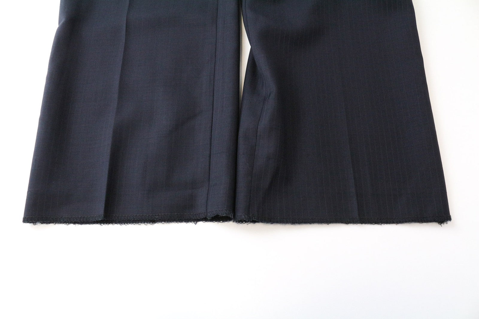 RICHMOND vyriškos IT48 juodos medvilnės mišinio dryžuotos klasikinės kelnės plokščiu priekiu 