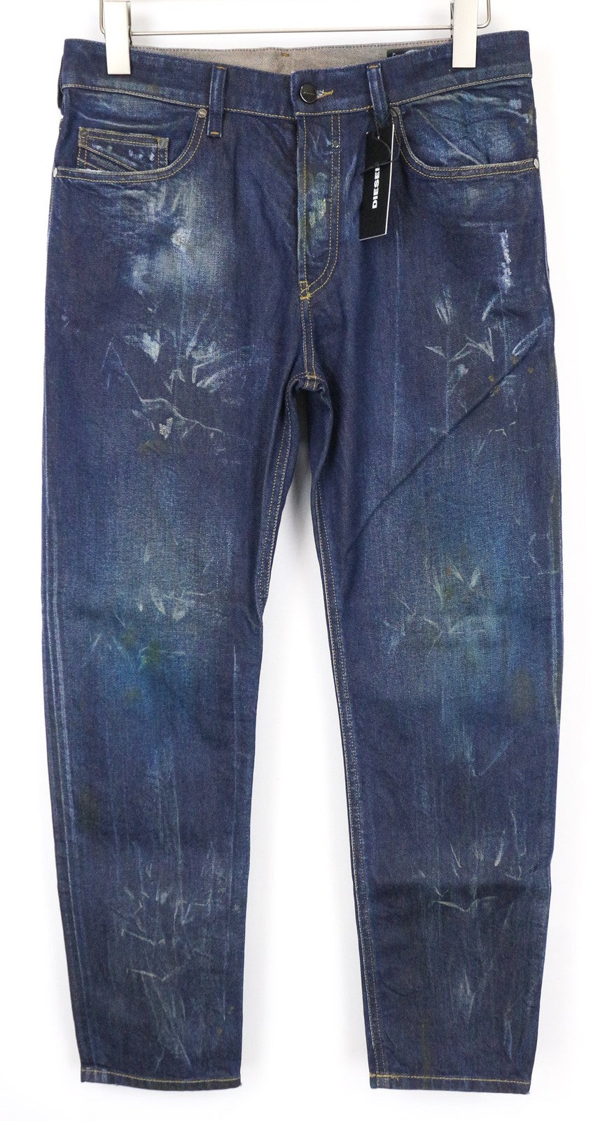 DIESEL Jifer 084SW vyriški džinsai W31/L32 mėlyni, ploni, siaurėjantys, tamprūs, dažyti, skalbti 