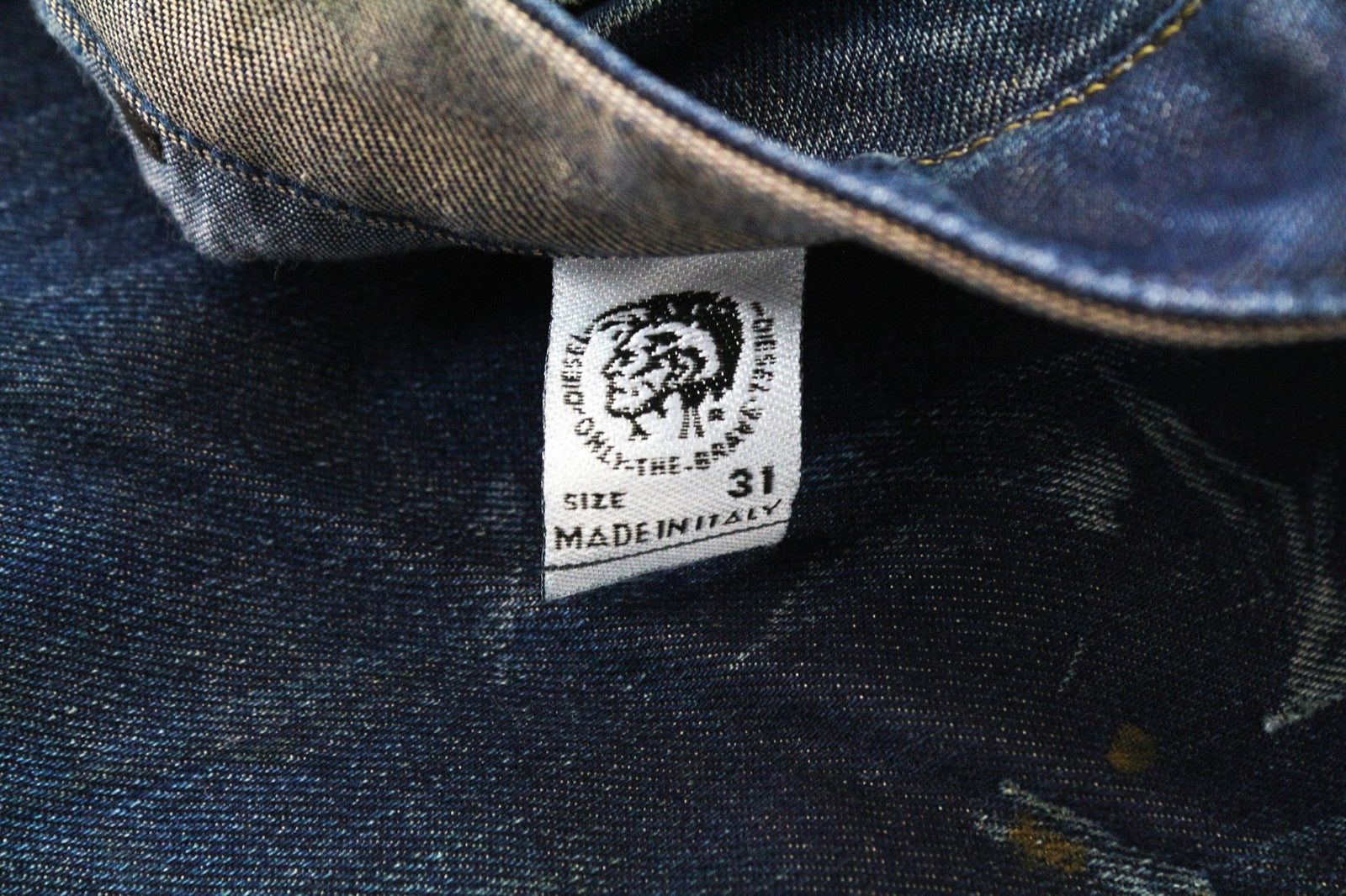 DIESEL Jifer 084SW vyriški džinsai W31/L32 mėlyni, ploni, siaurėjantys, tamprūs, dažyti, skalbti 