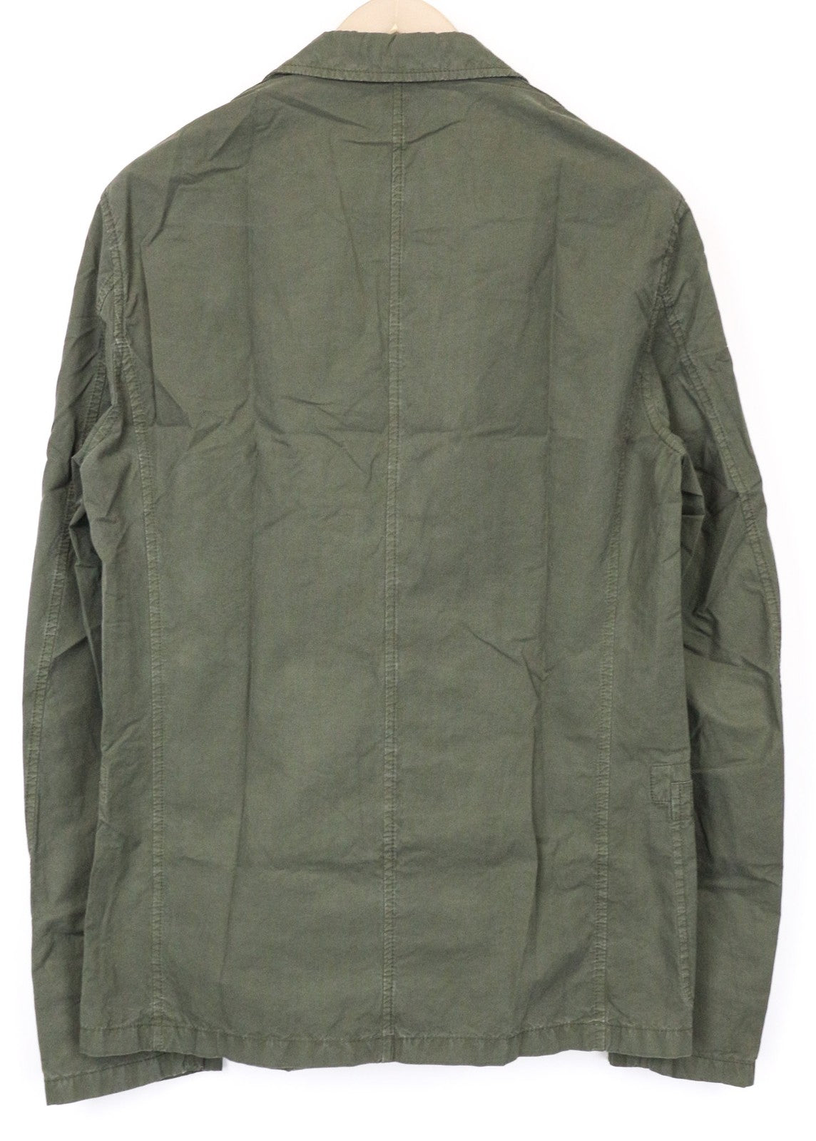 RICHMOND vyriškas IT48 žalias medvilninis dizainerio švarkas be pamušalo, klasikinis, su dviem sagomis 