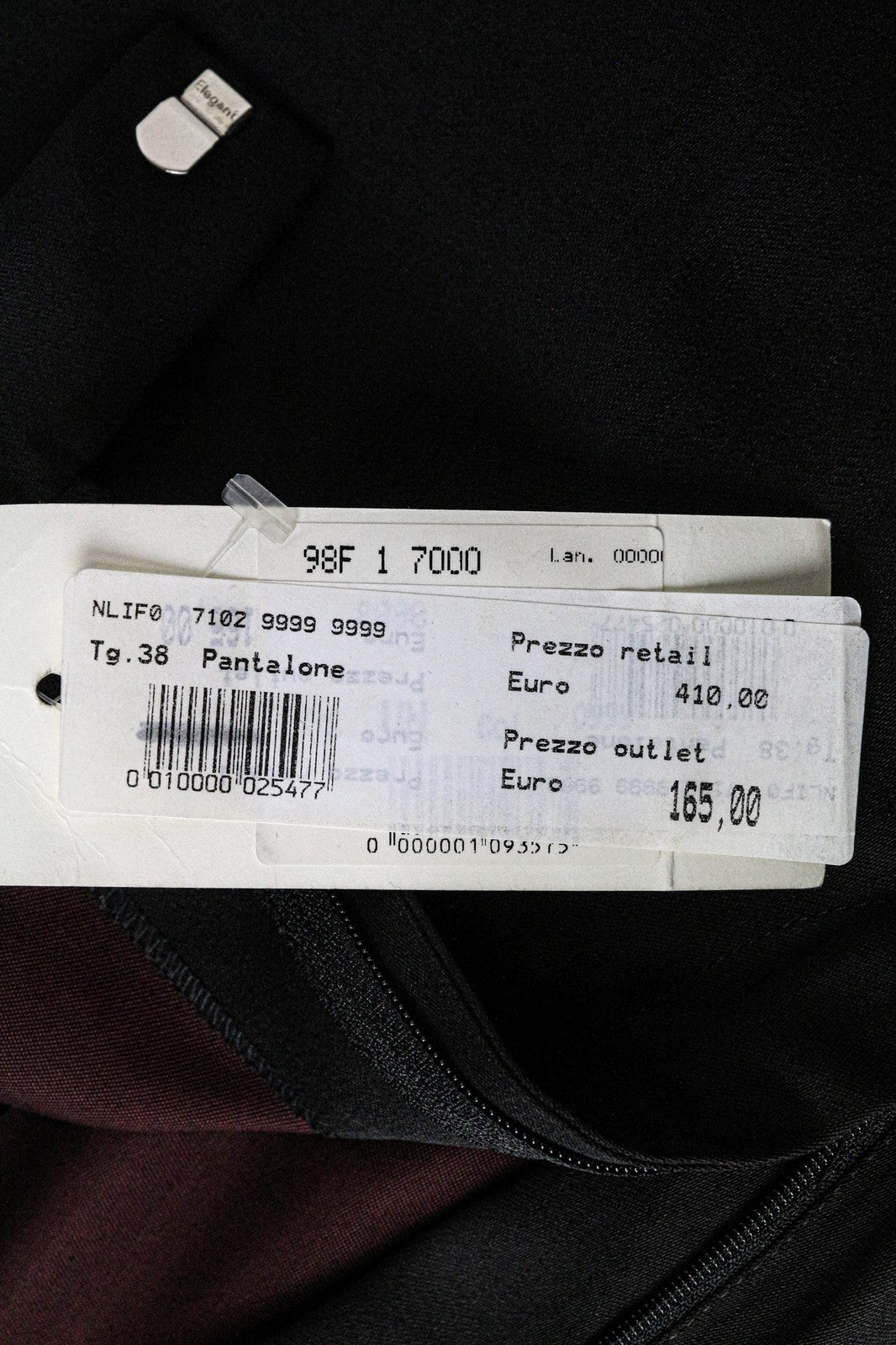 JOHN RICHMOND vyriškos kelnės IT50 juodos grynos vilnos mišinio klasikinės plokščia priekine dalimi 