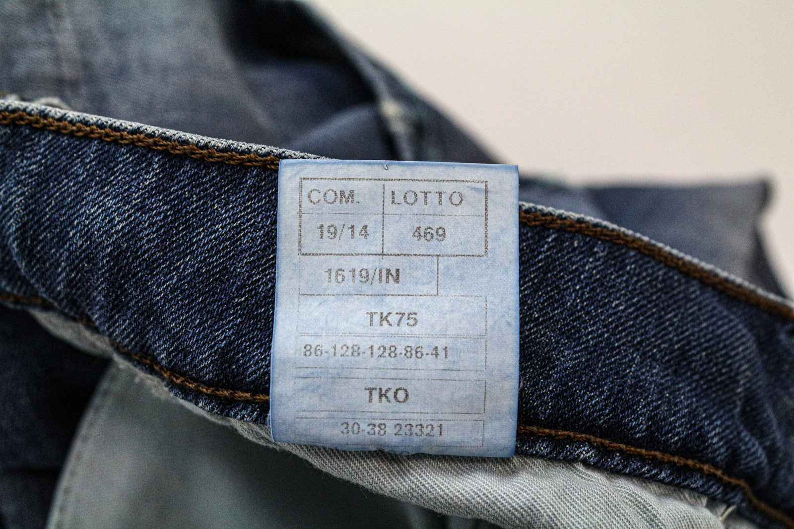 TAKESHY KUROSAWA TK 75 vyriški džinsai W34 mėlyni, apdriskę, ploni, tamprūs, su sagomis 