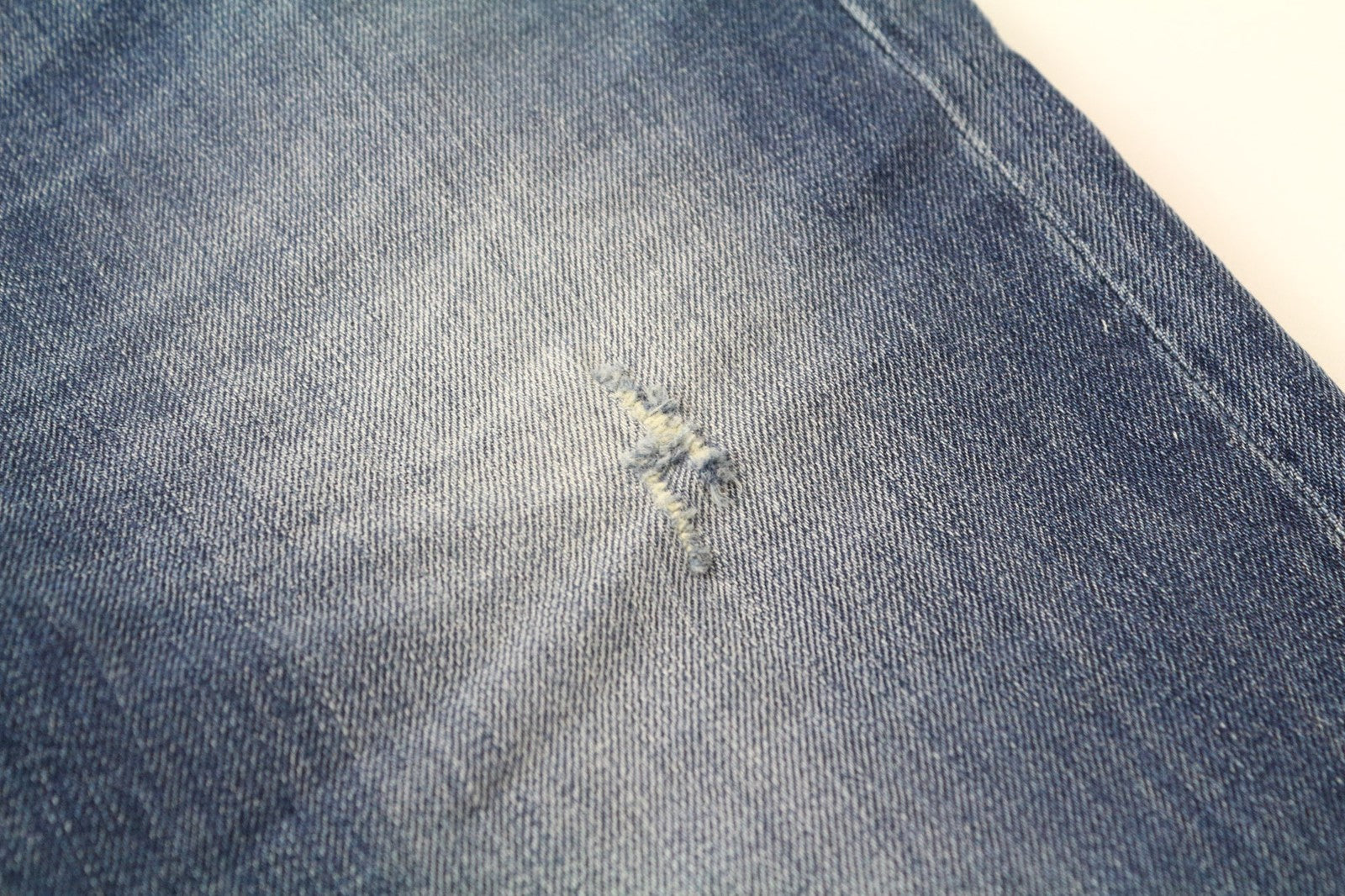 TAKESHY KUROSAWA TK 75 vyriški džinsai W34 mėlyni, apdriskę, ploni, tamprūs, su sagomis 