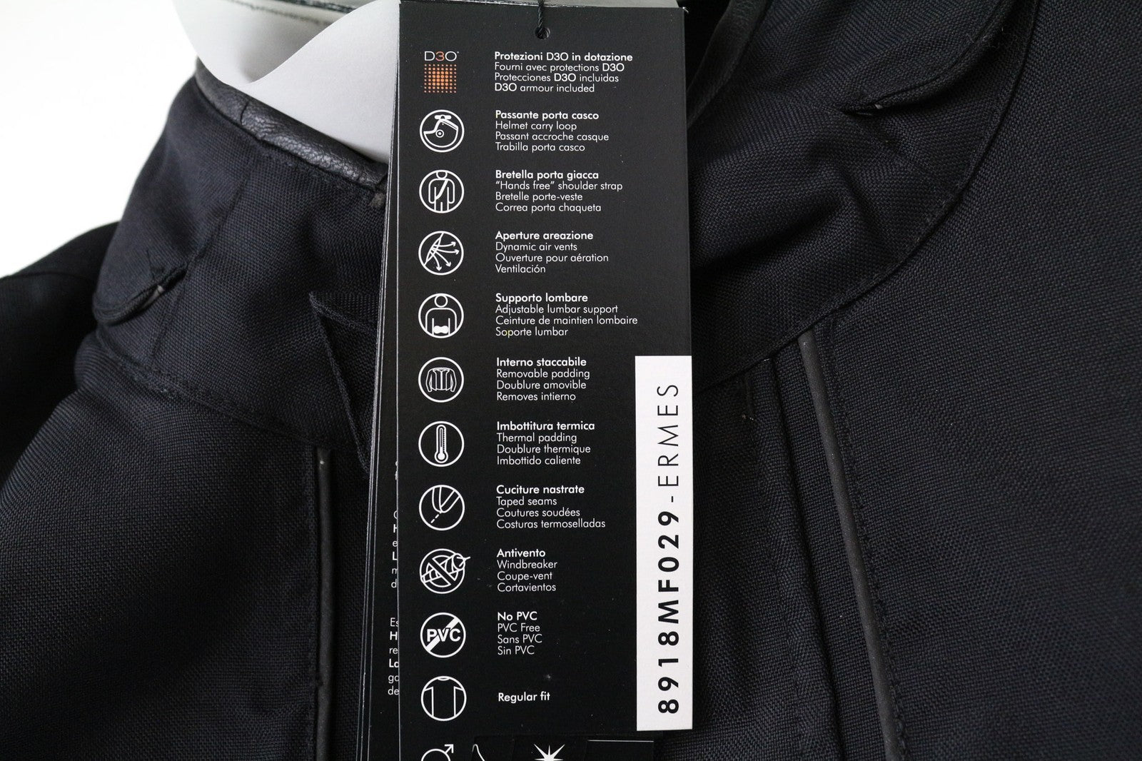 TUCANO URBANO Ermes vyriška paspirtuko striukė S, juoda, su kvėpuojančiu paminkštinimu 