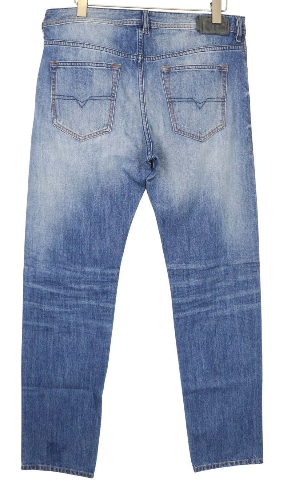 DIESEL Buster R95T8 Men's Jeans W34/L34 Blue Taper Slim Non-Stretch Distressed