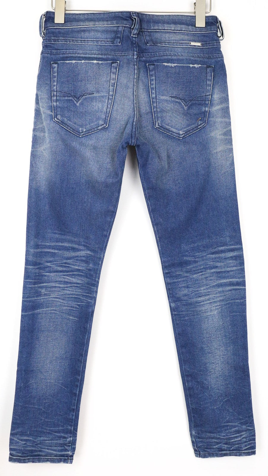 DIESEL D-Bazer 0090D Men's Jeans W28/L32 Washed Blue Stretch Tapered Fit Cotton