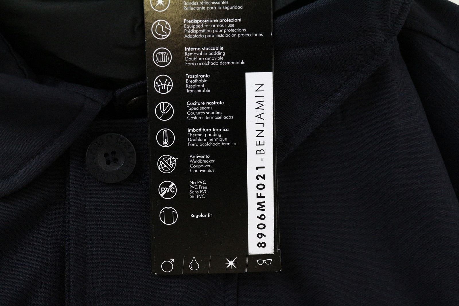 TUCANO URBANO Benjamin vyriška striukė 2XL tamsiai mėlyna 2in1 terminė vėjo striukė 