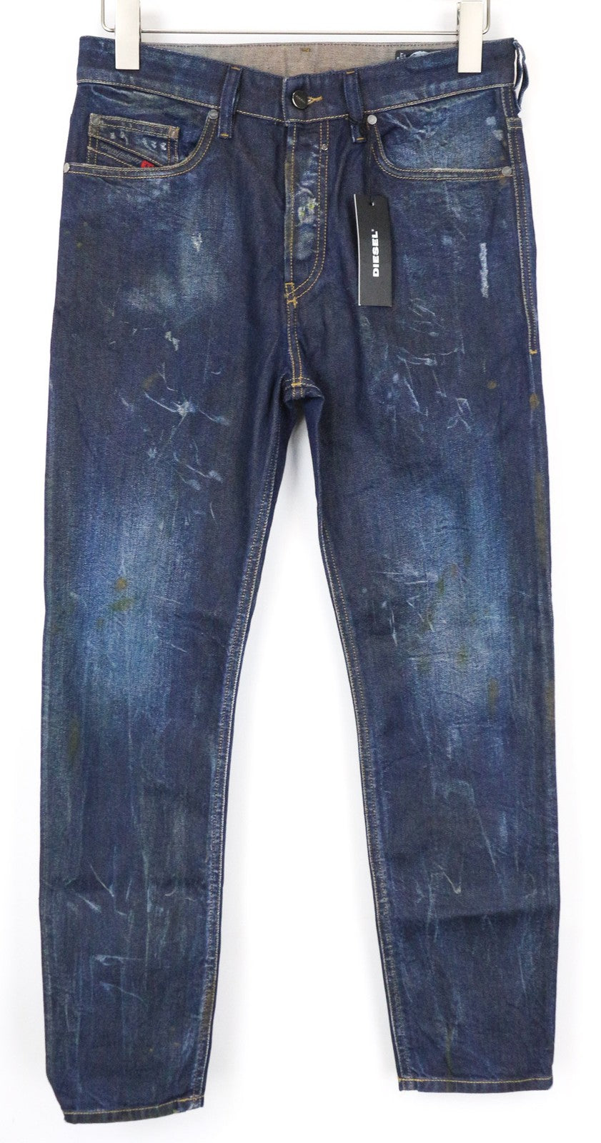 DIESEL Jifer 084SW vyriški džinsai W29/L32 mėlyni, ploni, siaurėjantys, tamprūs. 