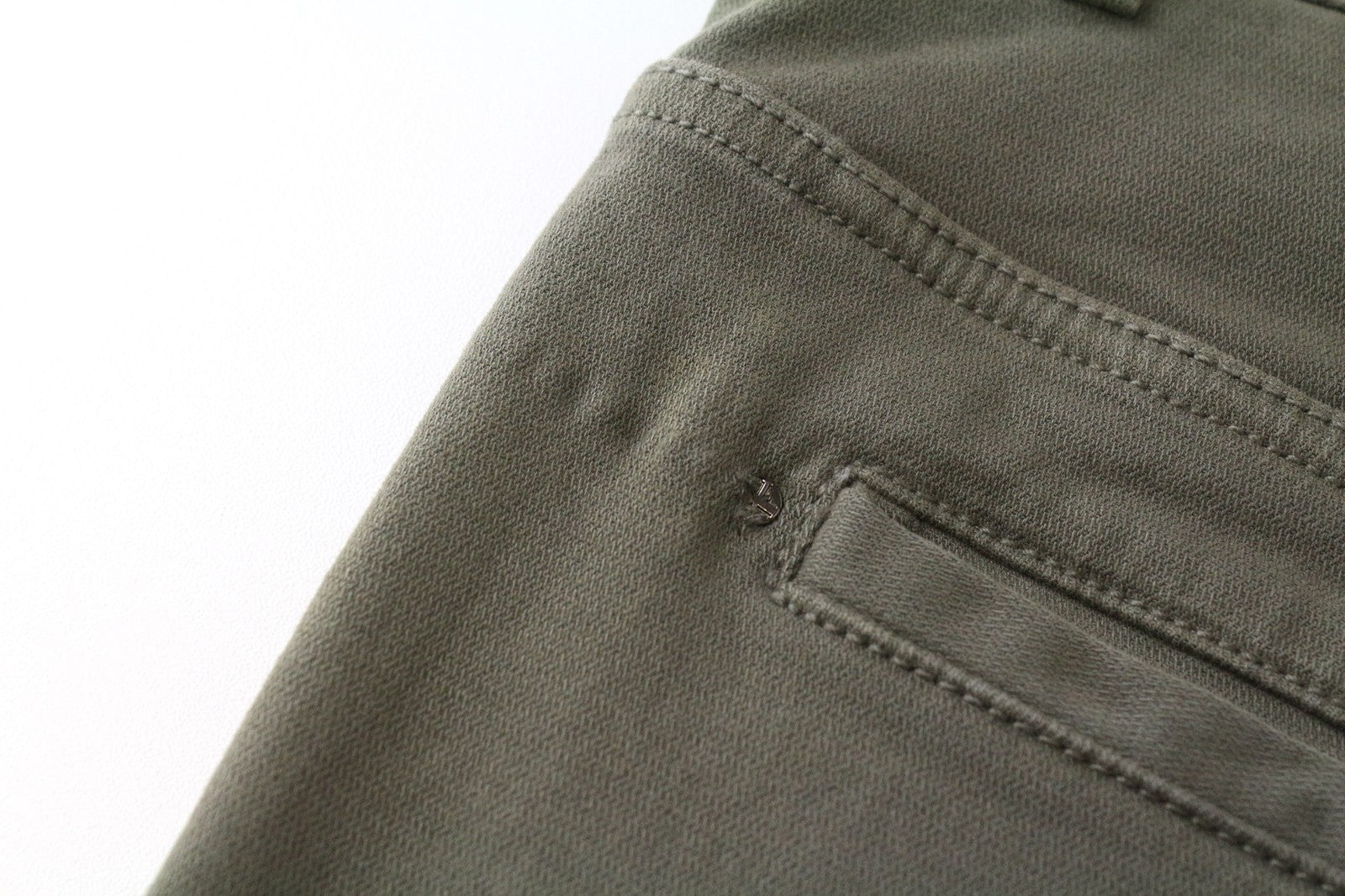 RICHMOND vyriškos kelnės, 48 ​​cm, chaki žalios, tamprios medvilnės, laisvalaikio, plokščia priekine dalimi, stiliaus 