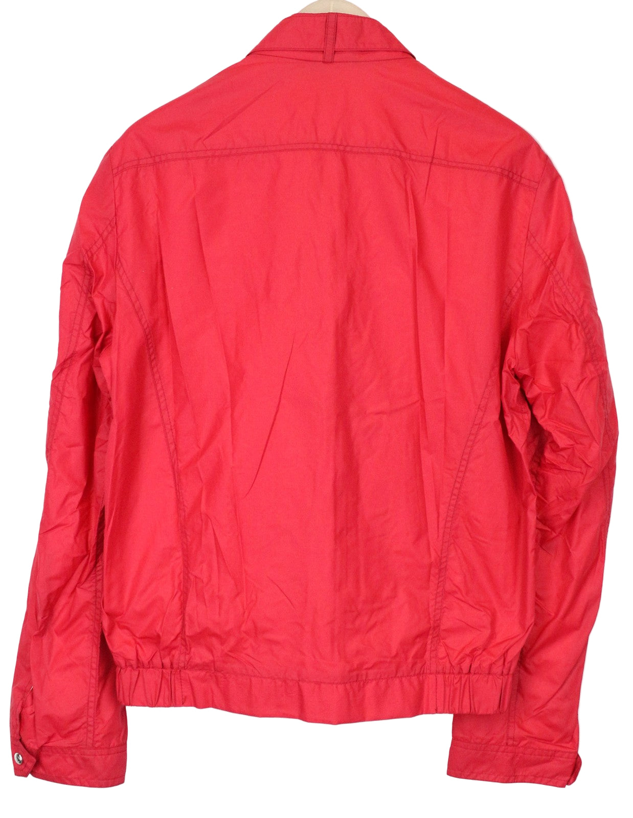 RICHMOND vyriška striukė IT48 ryškiai raudona dizainerio užtrauktuku, aukšta apykakle, klasikinio stiliaus, su pamušalu 