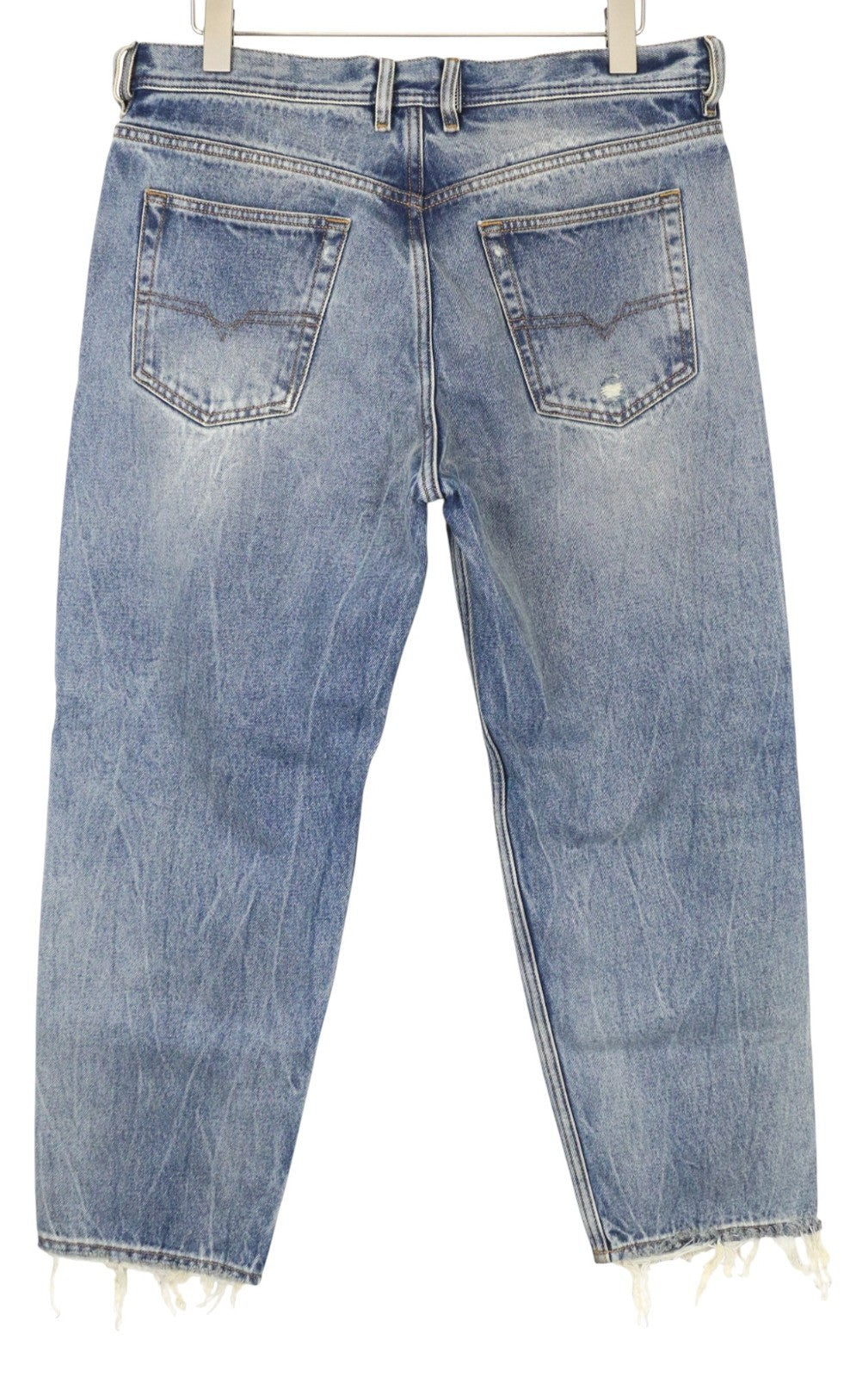 DIESEL Dagh-XP 084ZS Men's W32/L30 Blue Pure Cotton Straight Jeans Distressed