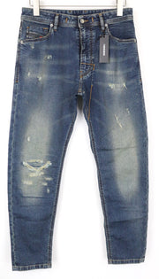 DIESEL Narrot CB-NE 0699V Men's W28 Slim Blue Stretch Sweat Jogg Carrot Jeans