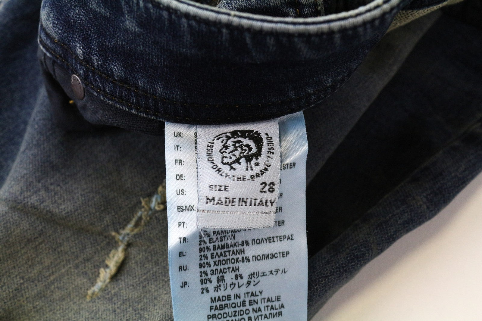 DIESEL Narrot CB-NE 0699V Men's W28 Slim Blue Stretch Sweat Jogg Carrot Jeans