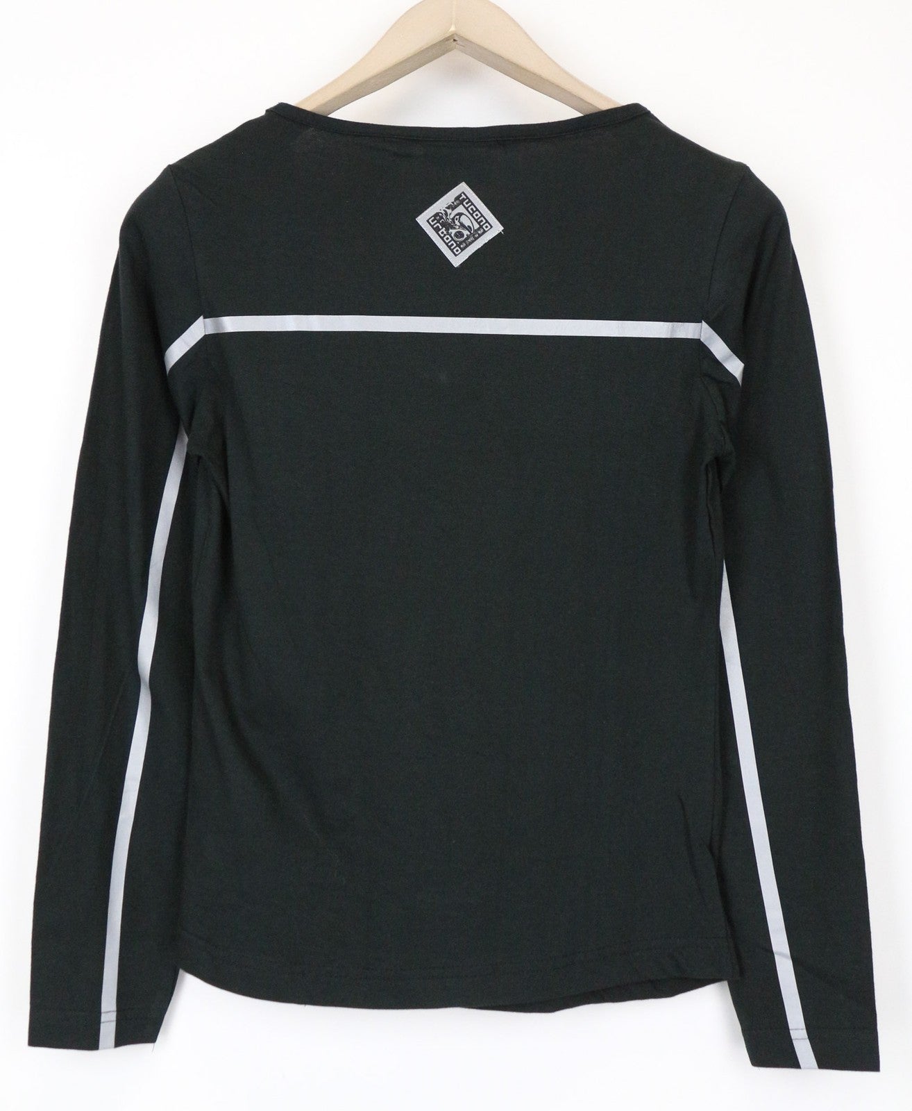 TUCANO URBANO T-TU moteriškas S dydžio juodas medvilninis megztinis su V formos iškirpte ilgomis rankovėmis 