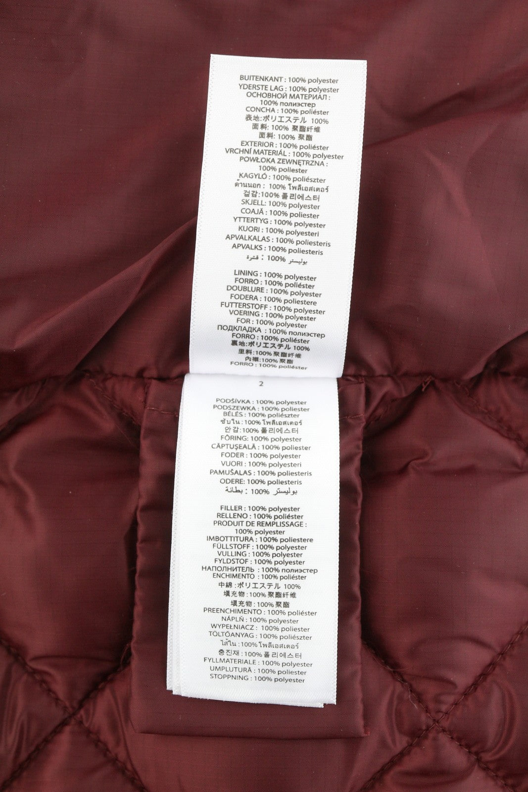 MICHAEL KORS vyriška liemenė XL dydžio bordo spalvos dygsniuota izoliuota liemenė su užtrauktuku (RRP199) 