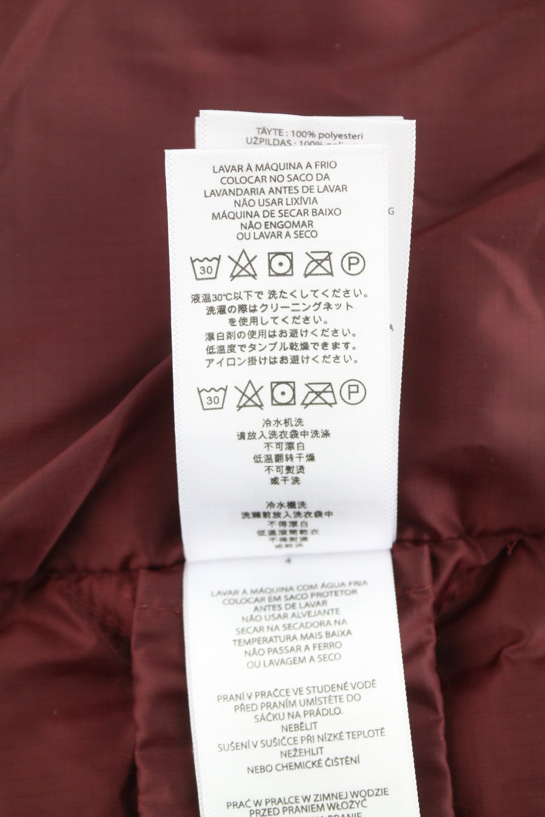 MICHAEL KORS vyriška liemenė XL dydžio bordo spalvos dygsniuota izoliuota liemenė su užtrauktuku (RRP199) 