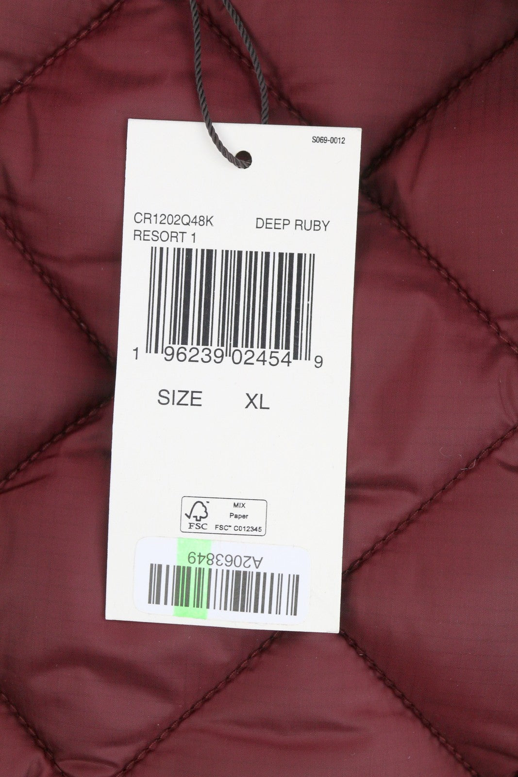 MICHAEL KORS vyriška liemenė XL dydžio bordo spalvos dygsniuota izoliuota liemenė su užtrauktuku (RRP199) 