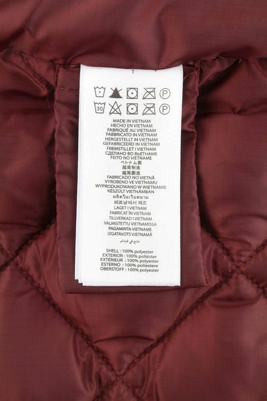 MICHAEL KORS vyriška liemenė XL dydžio bordo spalvos dygsniuota izoliuota liemenė su užtrauktuku (RRP199) 