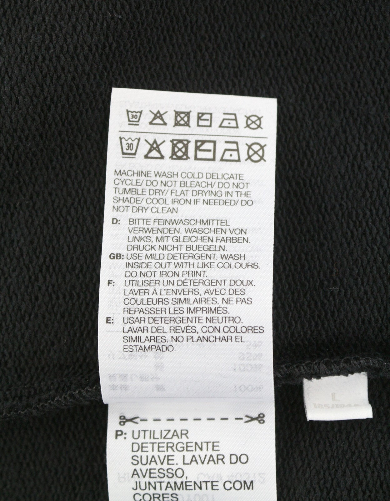 Y-3 YOHJI YAMAMOTO x Adidas vyriškas džemperis L, juodas, apvalios kaklo iškirptės, RRP239 