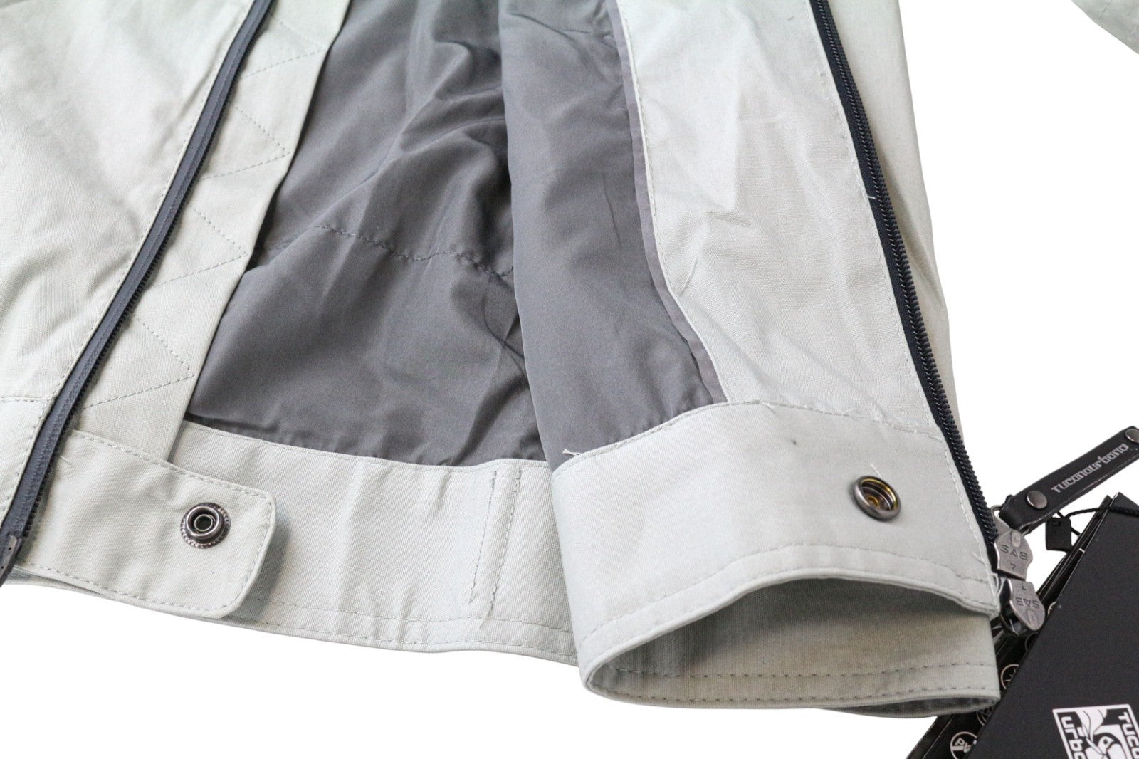 TUCANO URBANO Pol vyriška pilka medvilninė motociklininkų striukė, atspari vandeniui, vėjui ir vėjui S dydžio 