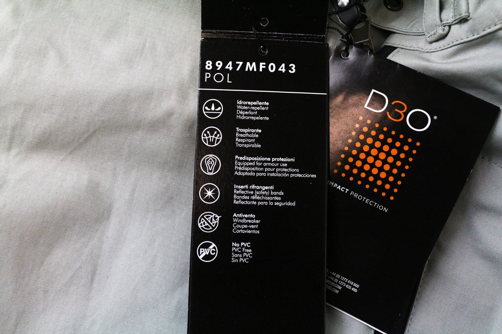 TUCANO URBANO Pol vyriška pilka medvilninė motociklininkų striukė, atspari vandeniui, vėjui ir vėjui S dydžio 