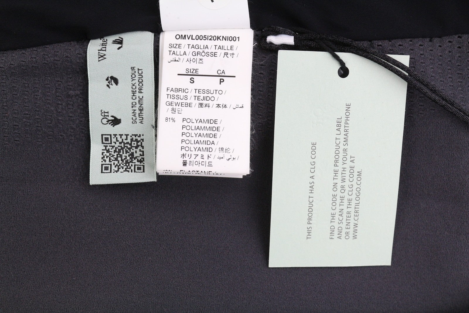 OFF-WHITE c/o VIRGIL ABLOH Active Windblock besiūlė vyriška striukė S, pilka RRP1250