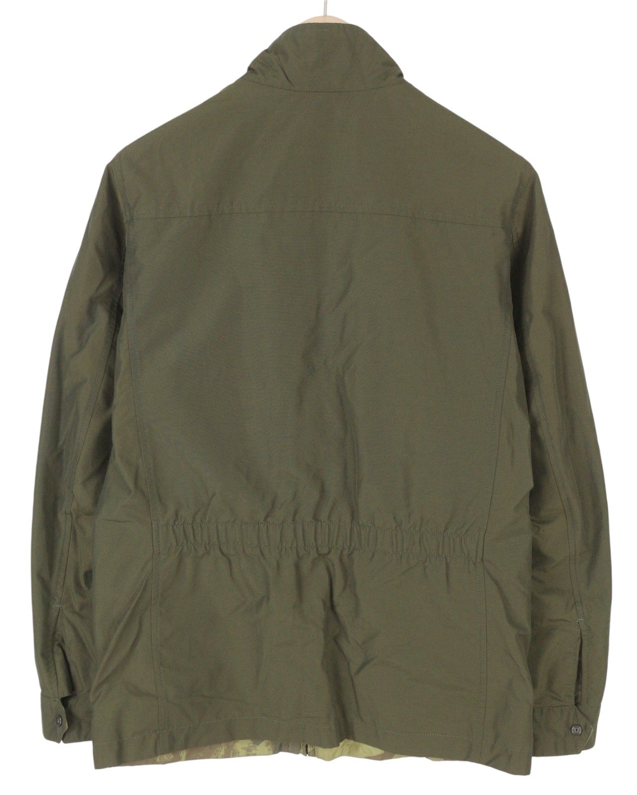 WOOLRICH dvipusė vyriška striukė su užtrauktuku, žalia, S dydžio, lengva, su kamufliažu ir RRP380 