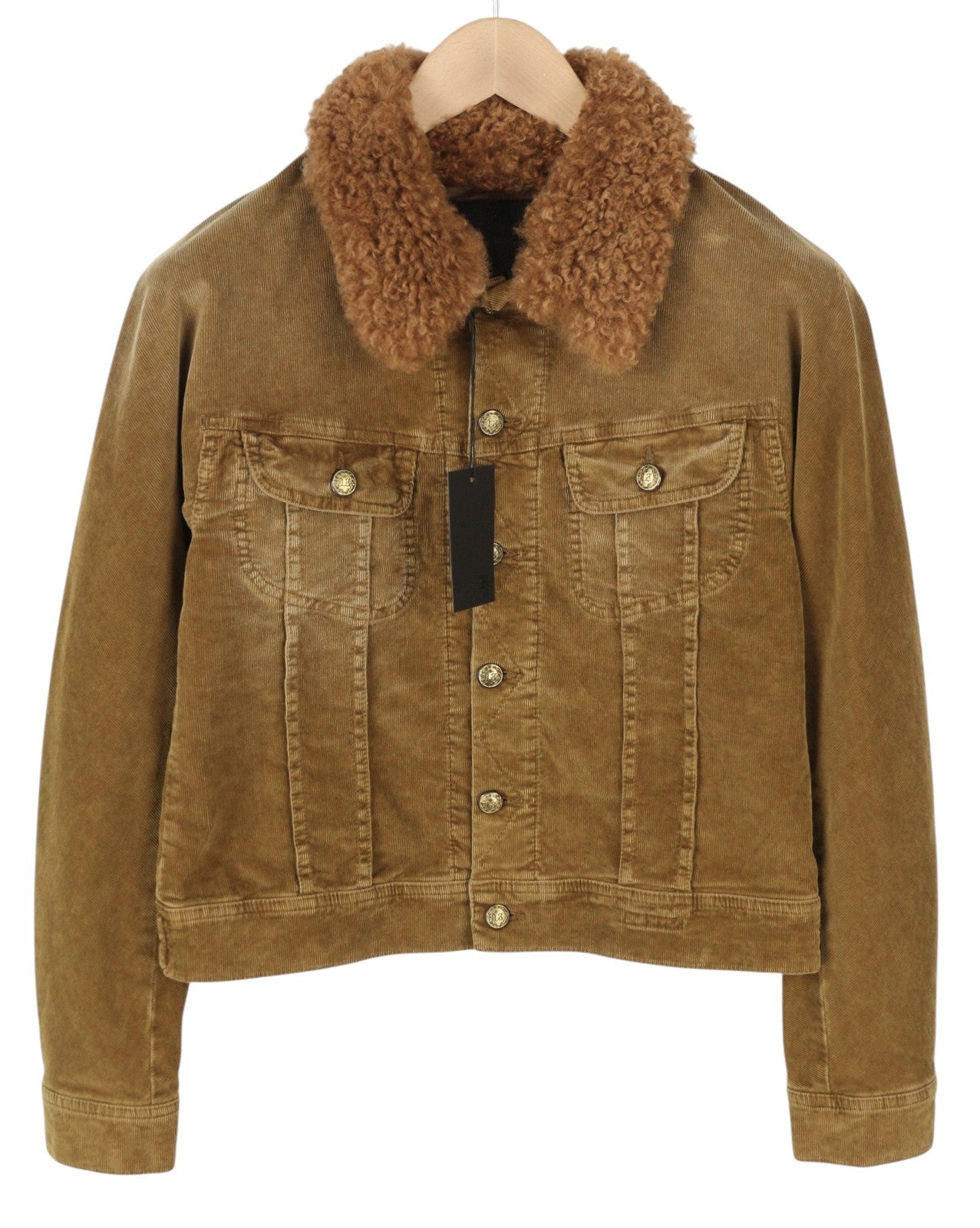 R13 Aptempta moteriška sunkvežimio striukė M su aukso rudos spalvos tampria virvele su sagomis FW25 RRP1199