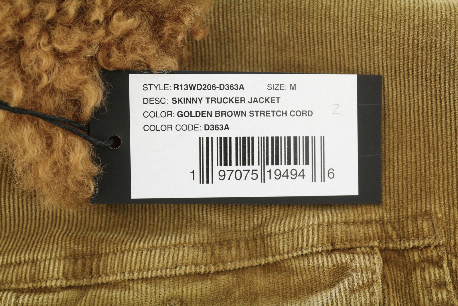 R13 Aptempta moteriška sunkvežimio striukė M su aukso rudos spalvos tampria virvele su sagomis FW25 RRP1199