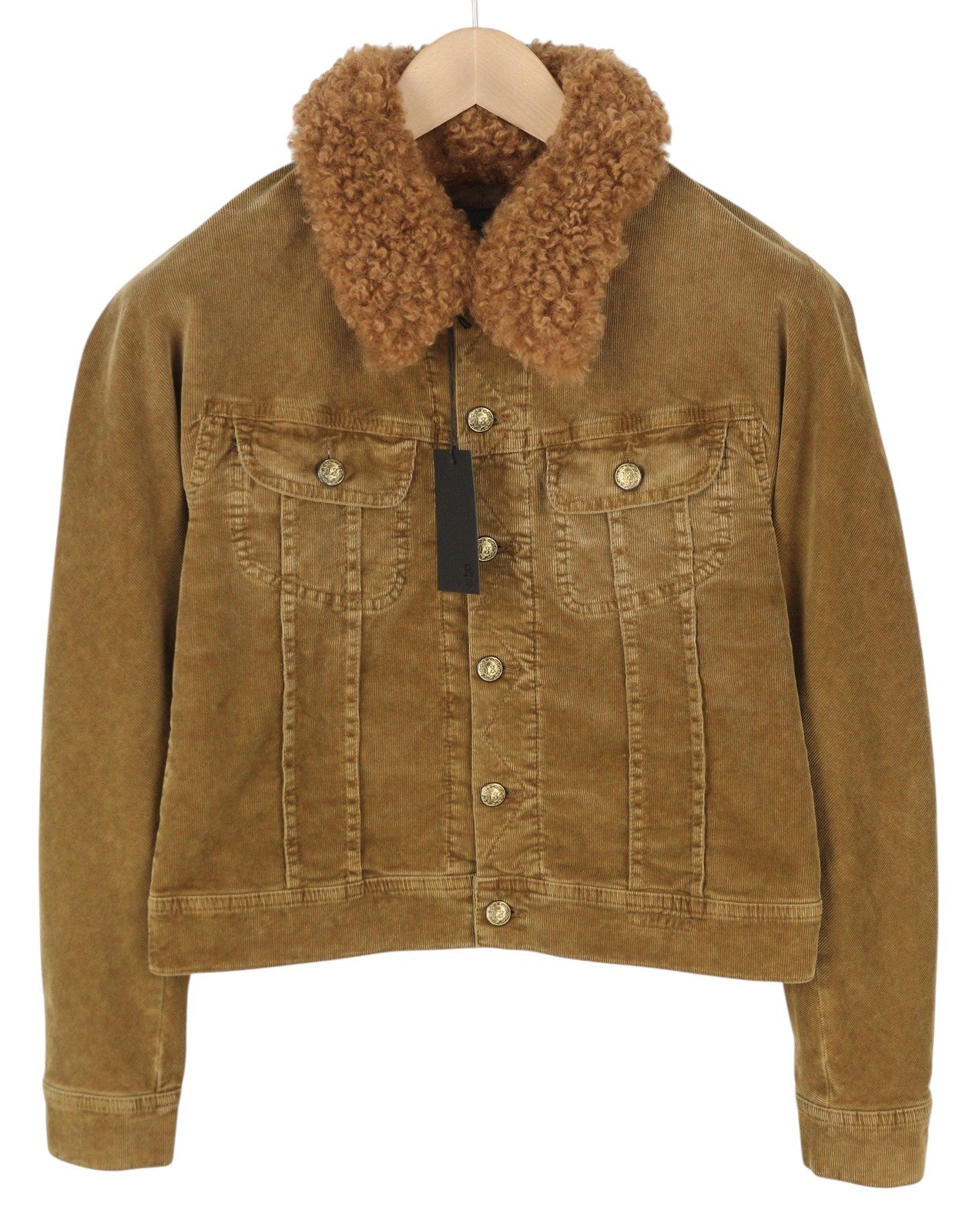 R13 Aptempta moteriška sunkvežimio striukė S su aukso rudos spalvos tampria virvele su sagomis FW25 RRP1199