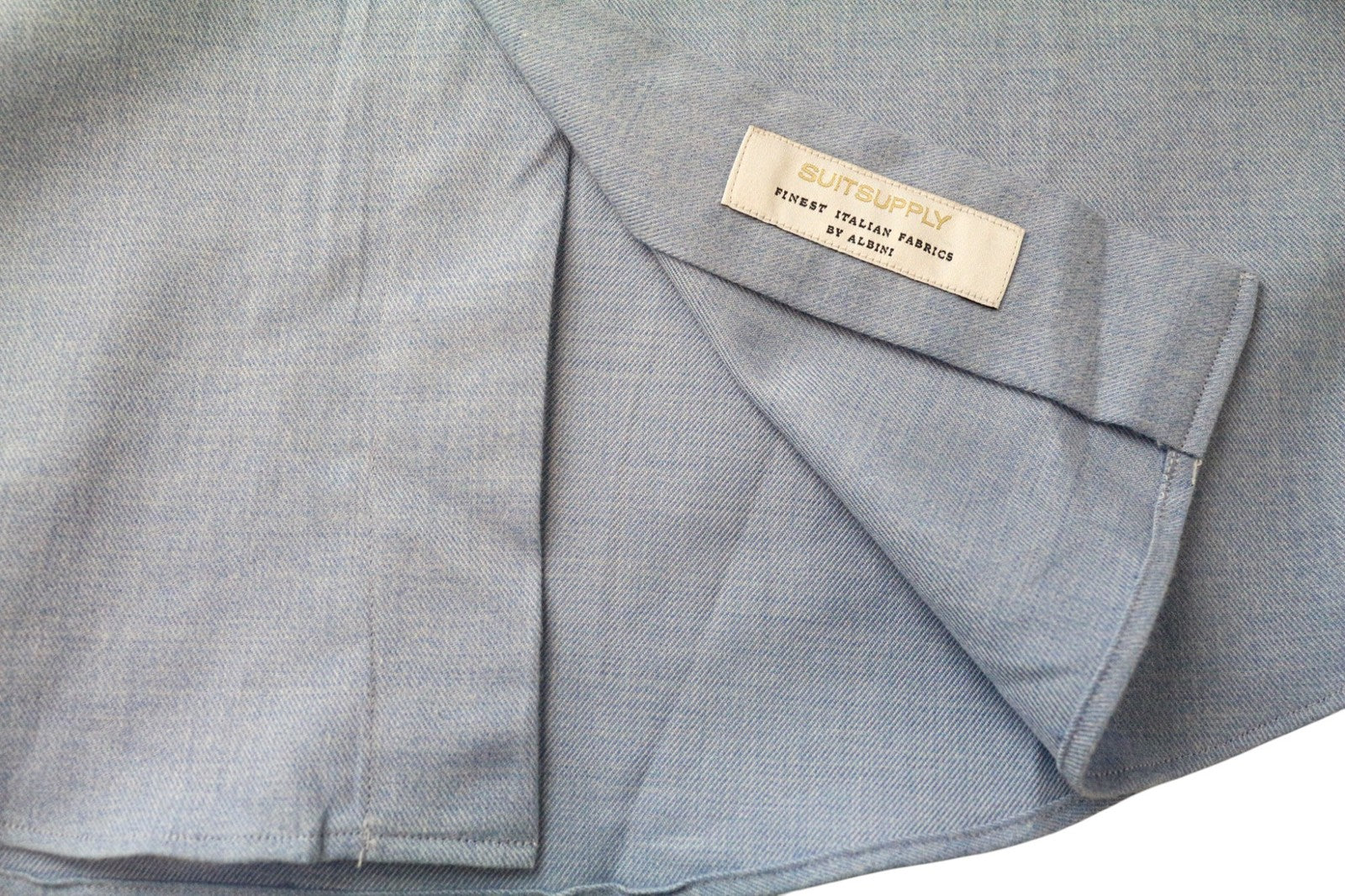 SUITSUPPLY Men's Shirt ~S Slim Cotton Blue Button Down Long Sleeve Smart Wear