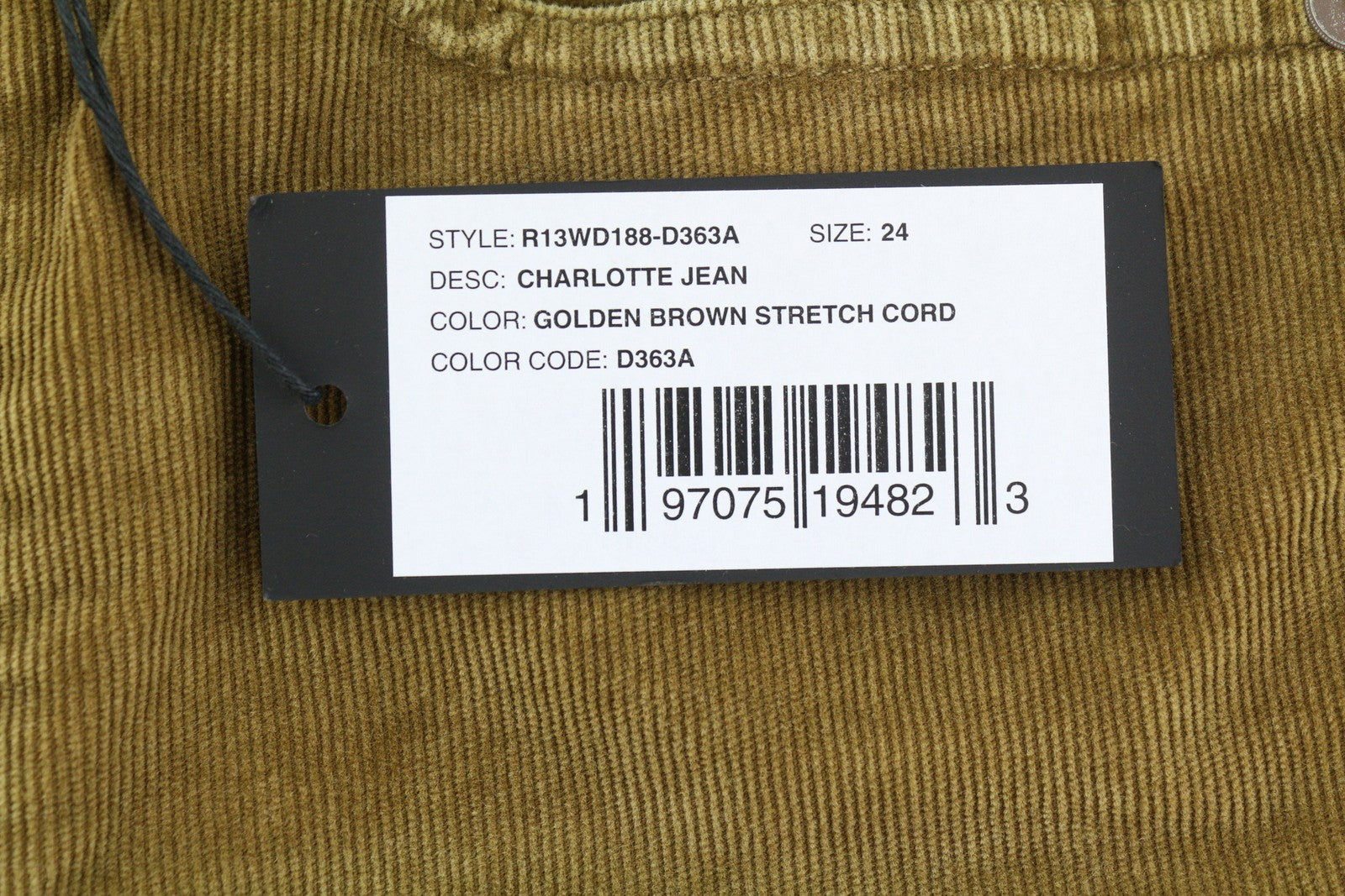 R13 Charlotte moteriškos kelnės 24 aukso rudos spalvos su tampriu virvele ir platėjančiomis FW25 RRP599 