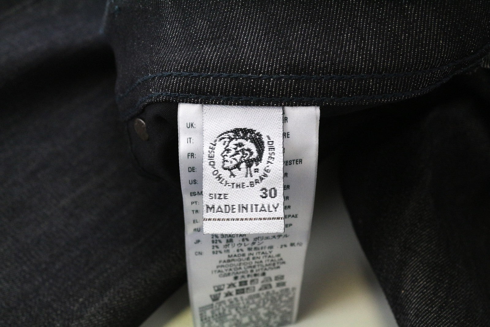 DIESEL Sleenker-X 084AT Men's W30/L32 Dark Grey Stretch Skinny Jeans 5 Pocket