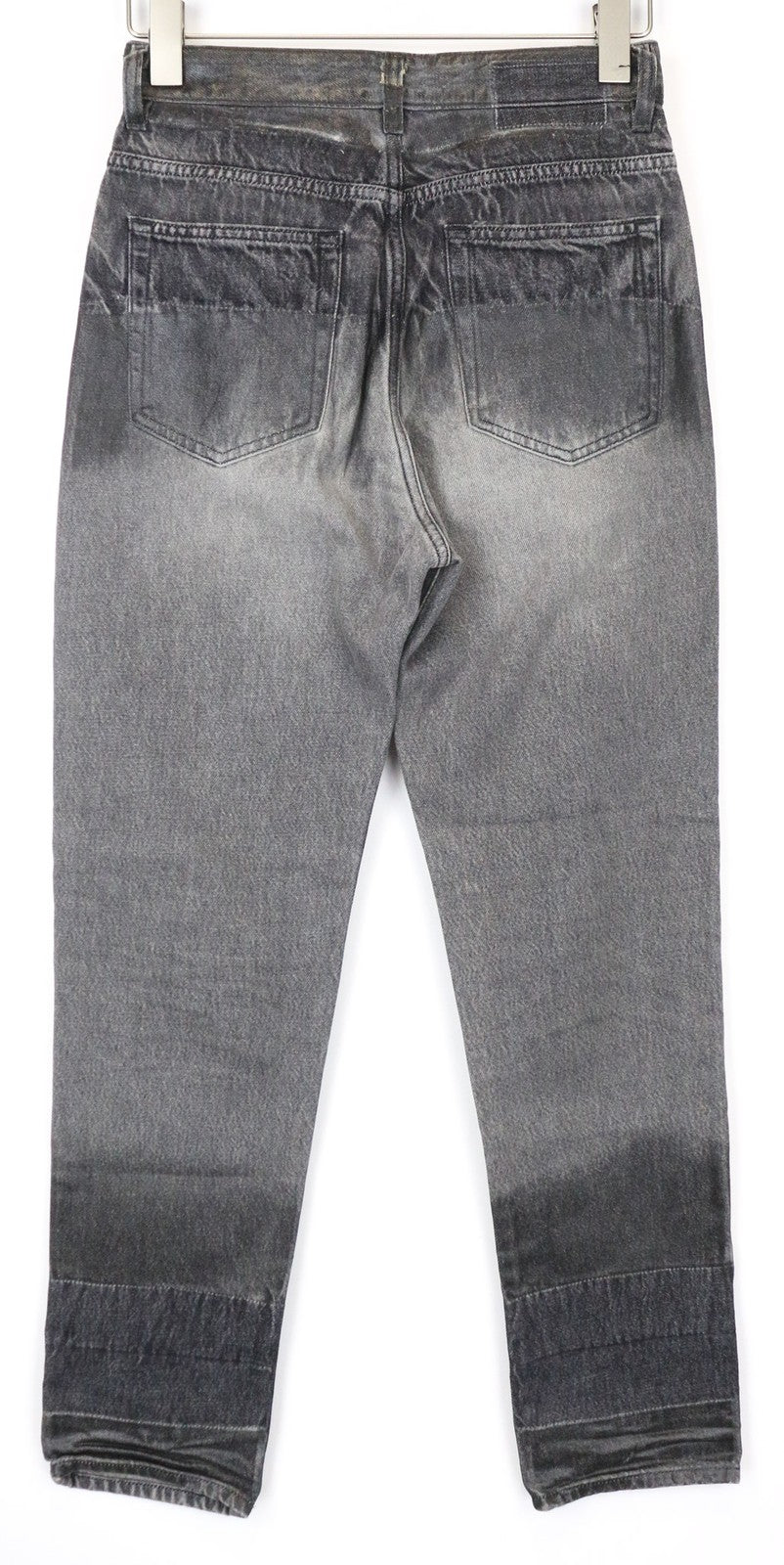 DIESEL D-5W002 089AU Women's W26/L32 Grey Pure Cotton Washed Straight Jeans