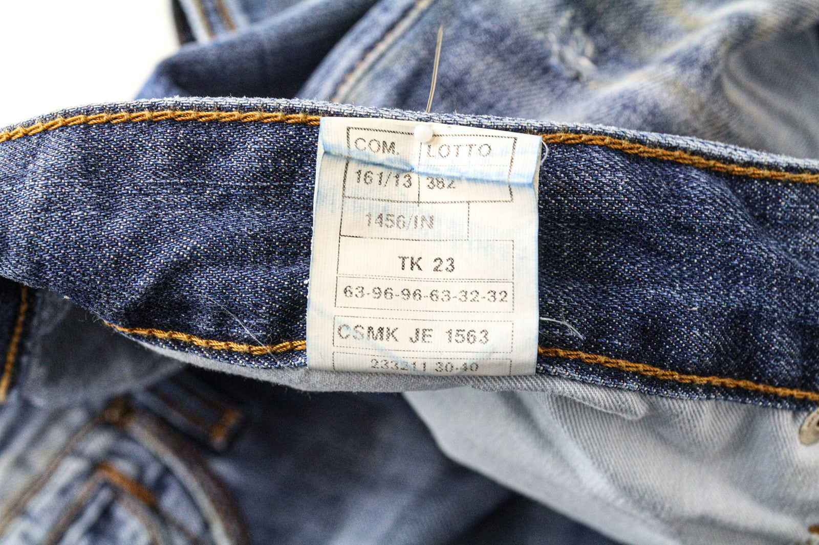 TAKESHY KUROSAWA vyriški W34 Slim Fit mėlyni grynos medvilnės džinsai su sendinto audinio efektu 