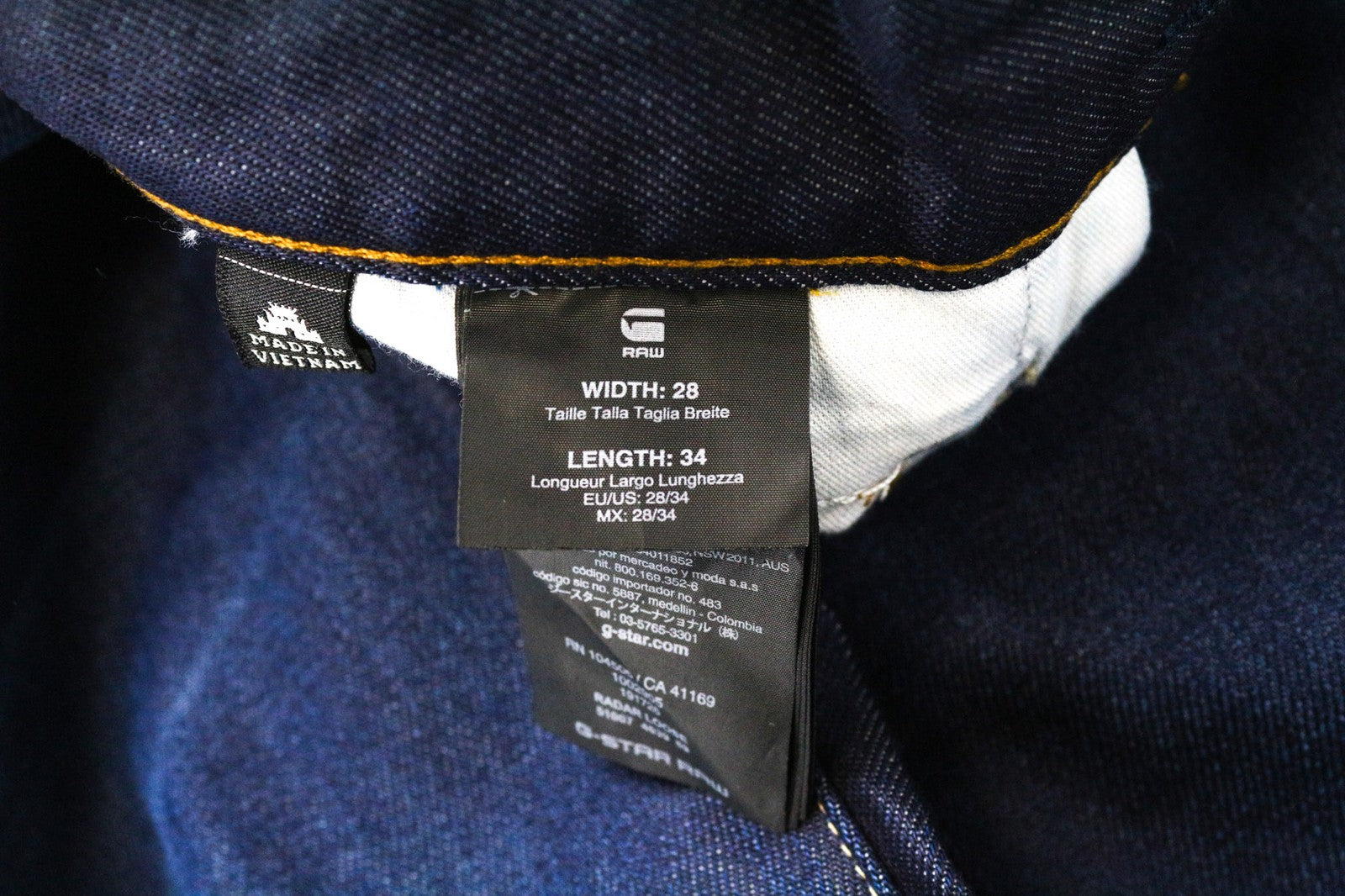 G-STAR RAW Radar Men's W28/L34 Blue Washed Pure Cotton Jeans Loose Fit Style