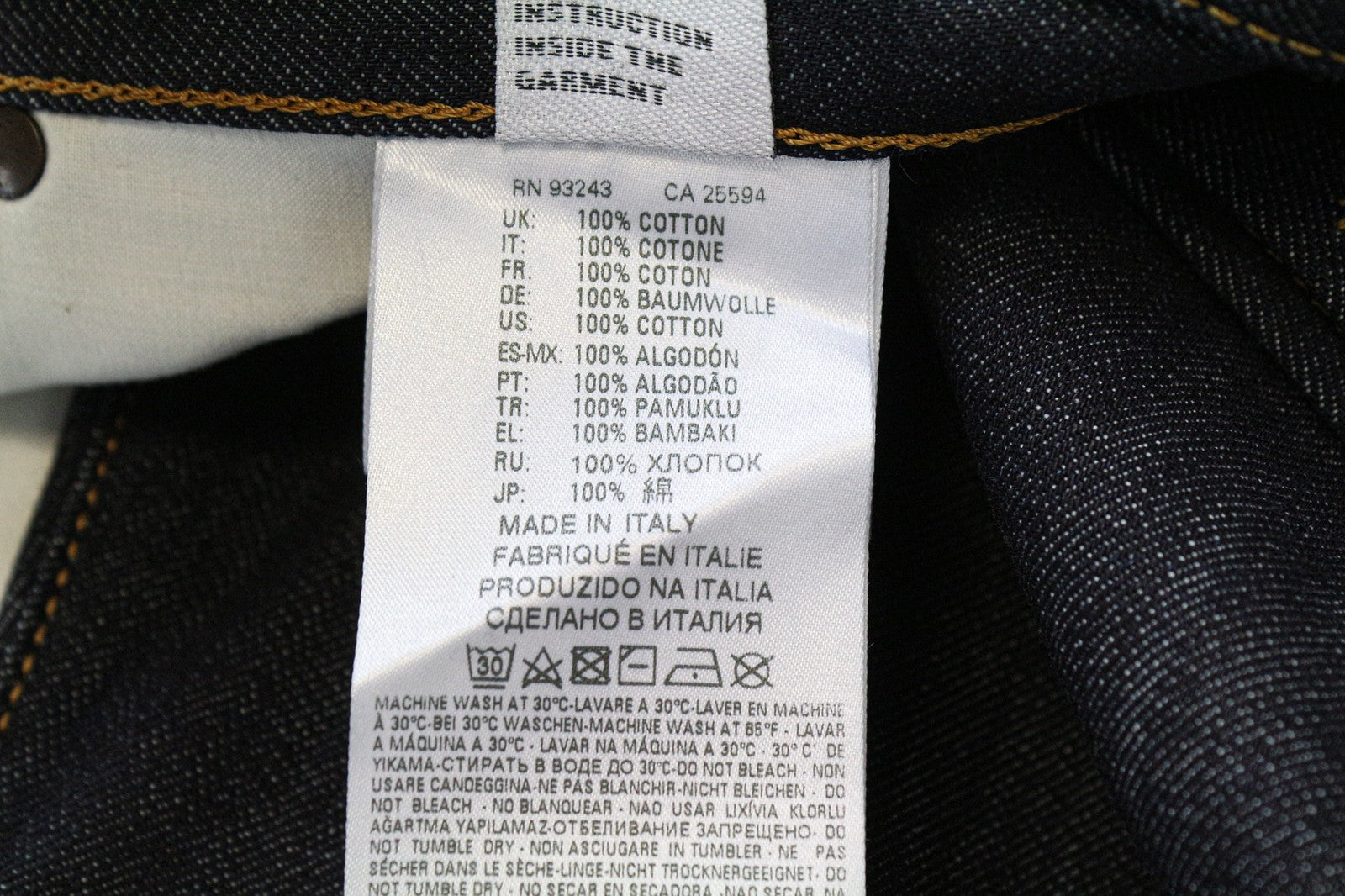 DIESEL Mharky 088AH Men's W32/L32 Dark Blue Pure Cotton Slim Jeans Everyday