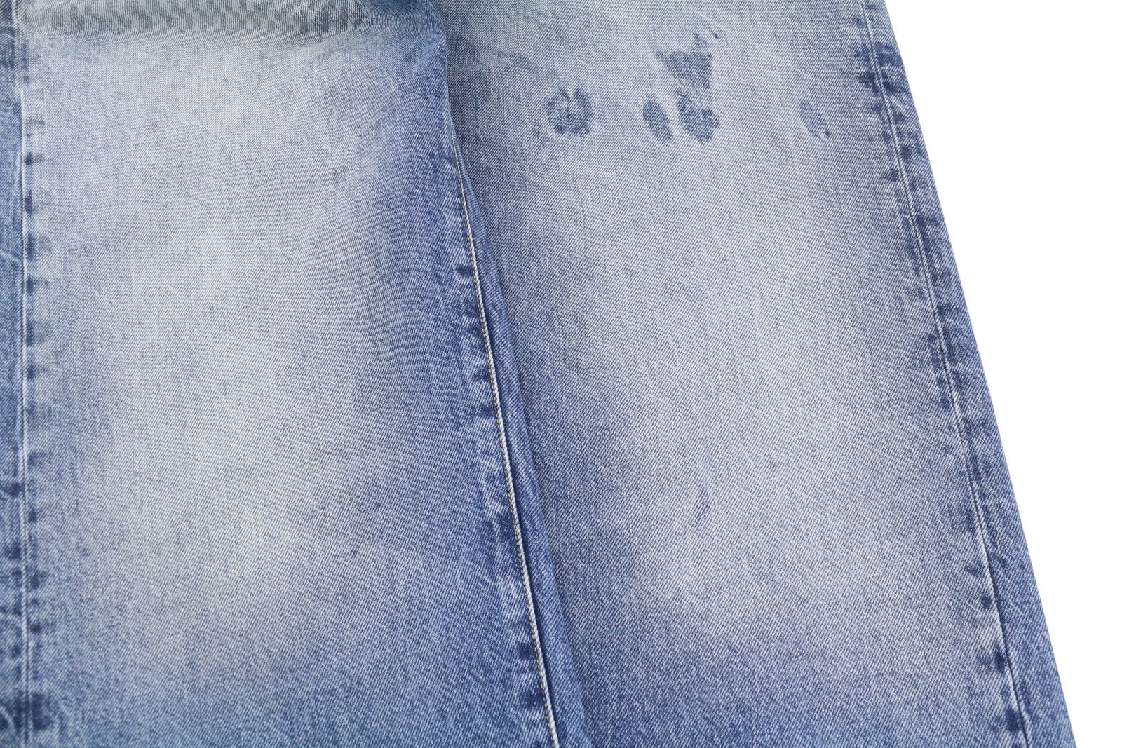 R13 Cuffed X-BF moteriški džinsai su rankogaliais 27 Jasper Straight ūsai išblukusi mėlyna spalva iki kulkšnies PF25