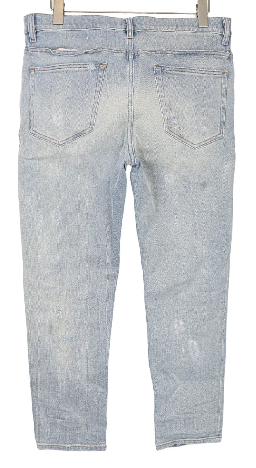 DIESEL D-Eetar 081AK Men's W34/L32 Blue Cotton Stretch Tapered Jeans Faded