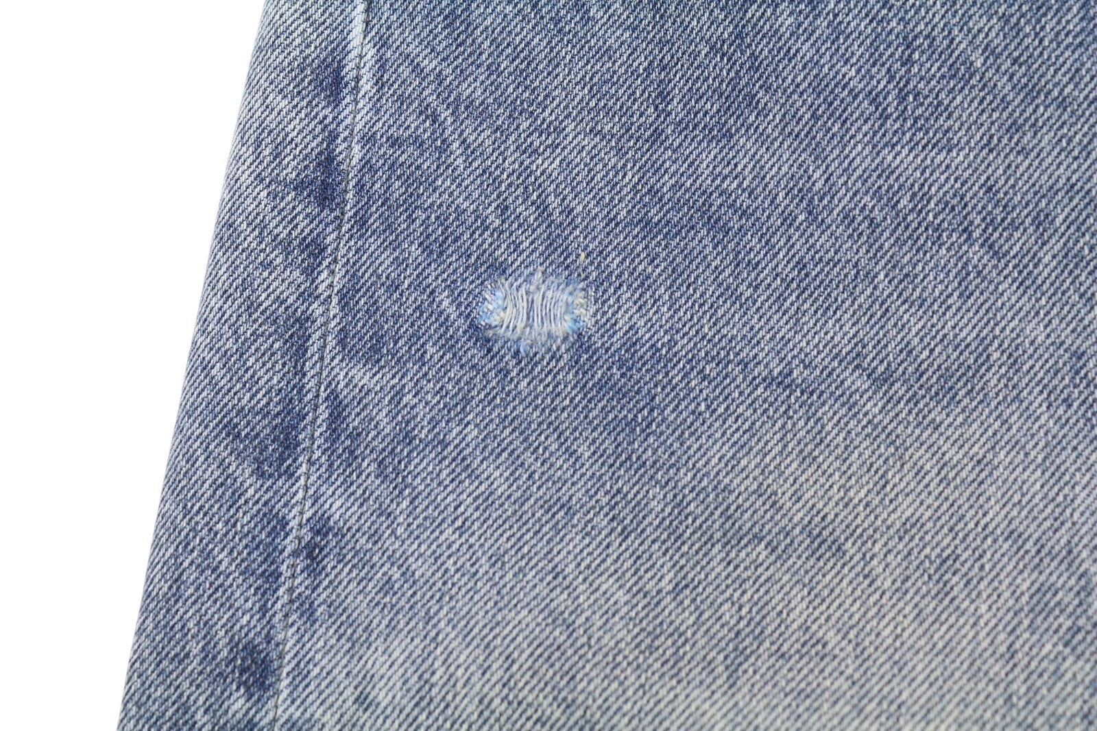 R13 Cuffed X-BF moteriški džinsai su rankogaliais 26 Jasper Straight Distress ūsai išblukusi mėlyna FW25 