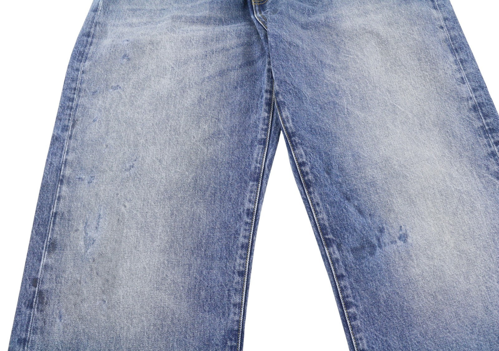 R13 Cuffed X-BF Women Jeans 29 Jasper Straight Whiskers Faded Blue Zip PF25