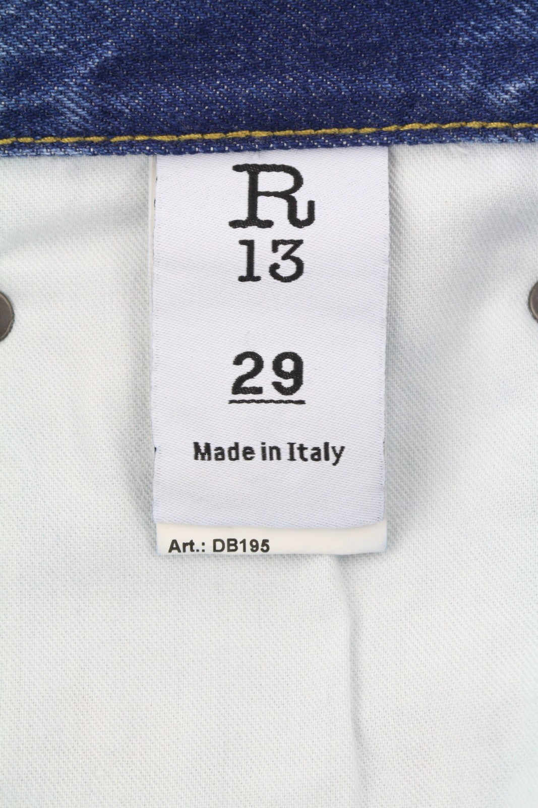 R13 Cuffed X-BF Women Jeans 29 Jasper Straight Whiskers Faded Blue Zip PF25