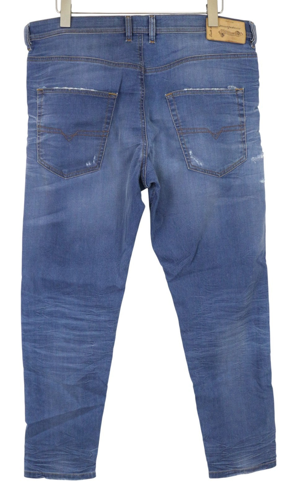 DIESEL Kly-NE 069BD Men's W32 Blue Tapered Distressed Sweat Jogg Fit Jeans