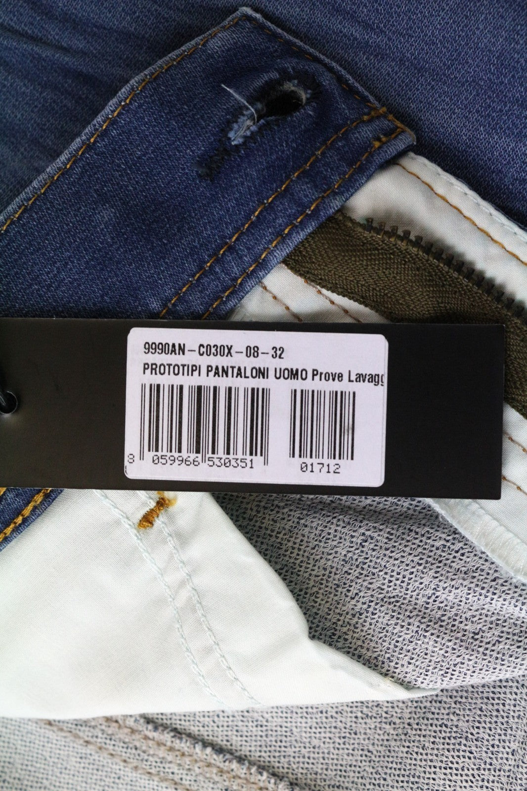 DIESEL Kly-NE 069BD Men's W32 Blue Tapered Distressed Sweat Jogg Fit Jeans