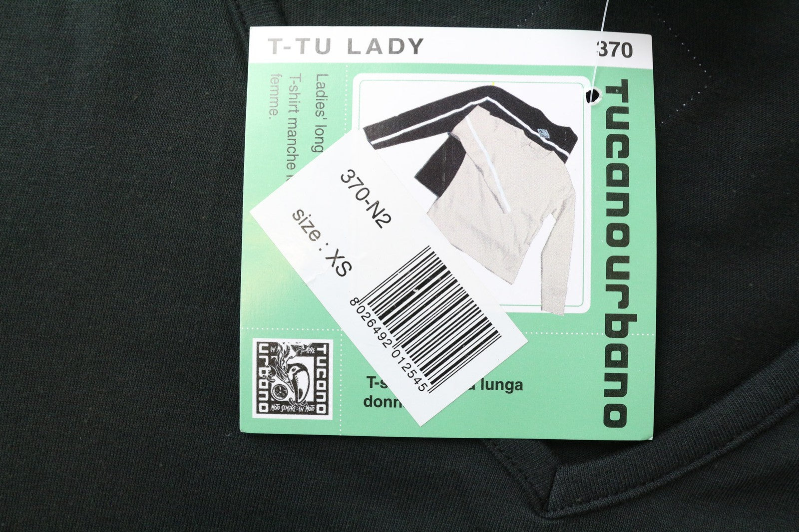 TUCANO URBANO T-TU moteriškas XS dydžio juodas medvilninis ilgomis rankovėmis megztinis 