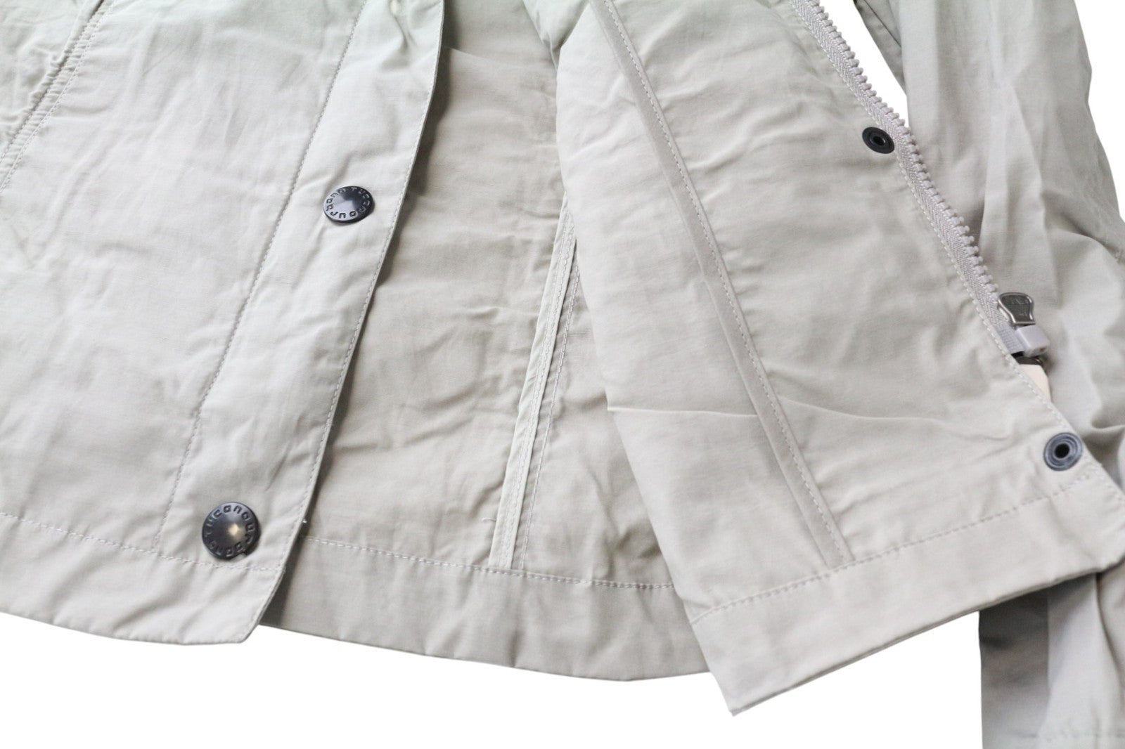 TUCANO URBANO Demetra moteriška IT38 smėlio pilkos spalvos medvilninė motociklininko striukė, neperpučiama nuo vėjo 